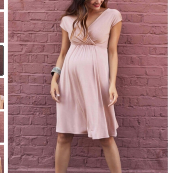 Tiffany Rose Maternity Francesca Dress Elegant Blush French Jersey, size12-14,L. - Picture 1 of 17